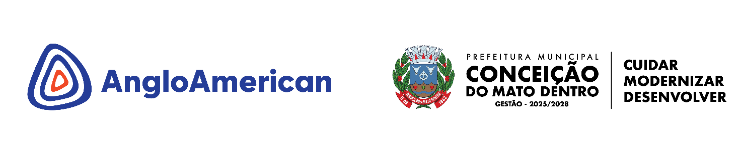 Patrocínio AngloAmerican e Prefeitura de Conceição do Mato Dentro